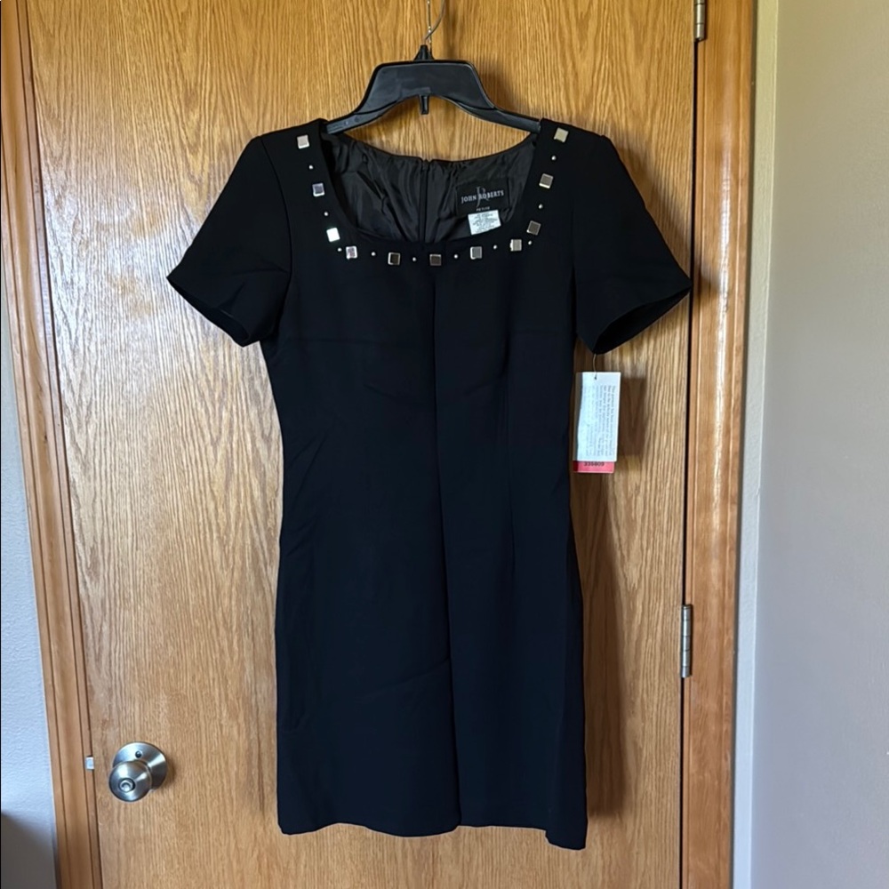 Black Embellished Mini Sheath Dress Cocktail